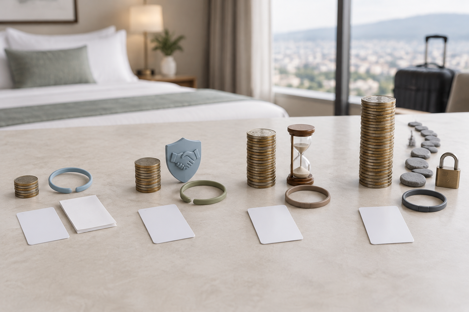 Chart placing hotel discount routes from low-risk, small savings to high-risk, larger savings